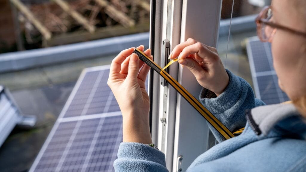 Weatherstripping young woman